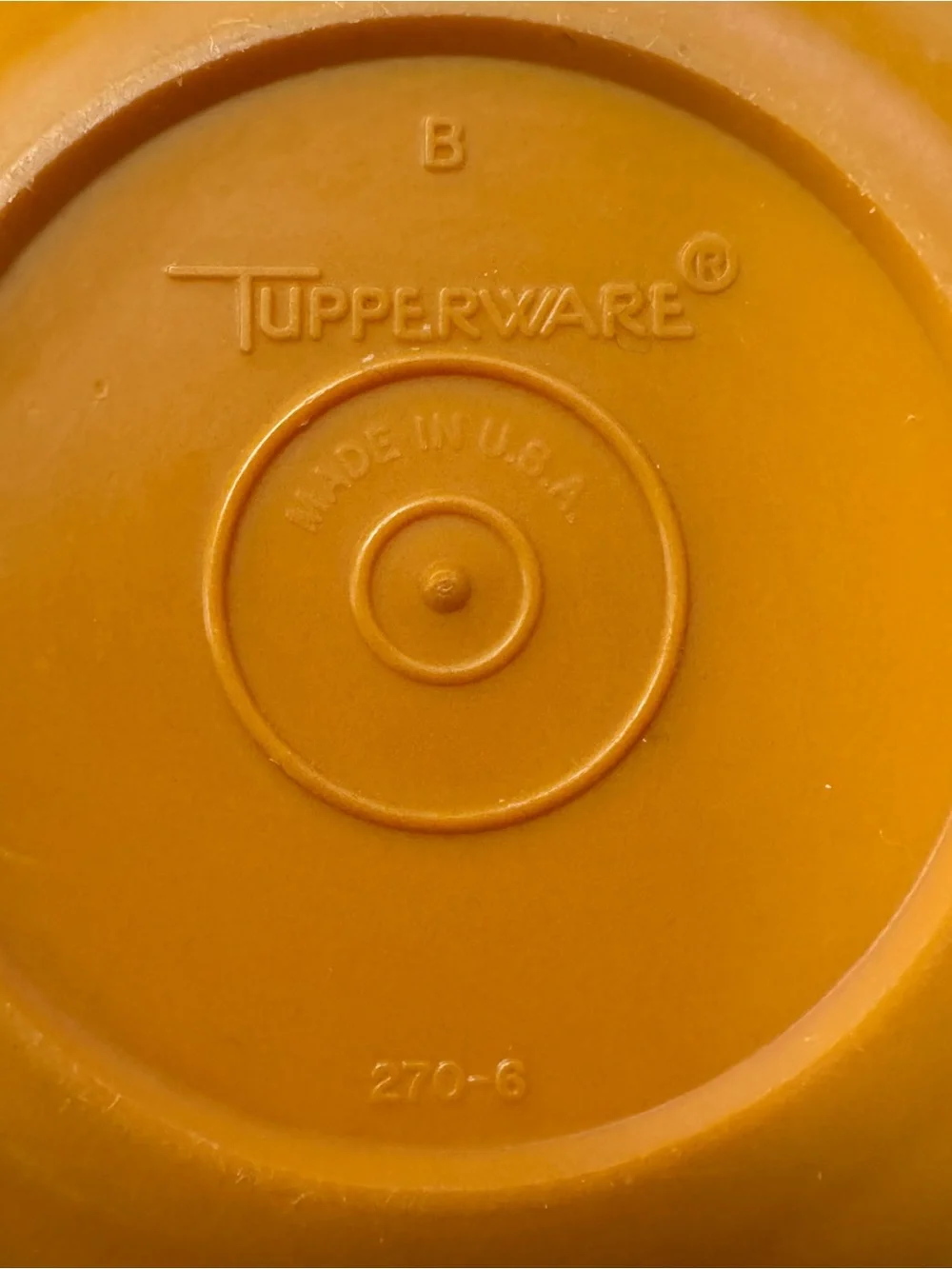 Tupperware Vintage Orange Container with Lid - Home Kitchen